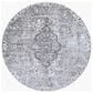 Surya Aisha 7"10" Round Charcoal, Gray and Off-White Area Rug, , large
