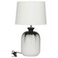 Maple and Jade Glass Rounded Cylinder Table Lamp in White and Black Ombre, , large