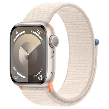 Apple Watch Series 9 GPS 41mm Starlight Aluminum Case with Starlight Sport Loop, , large