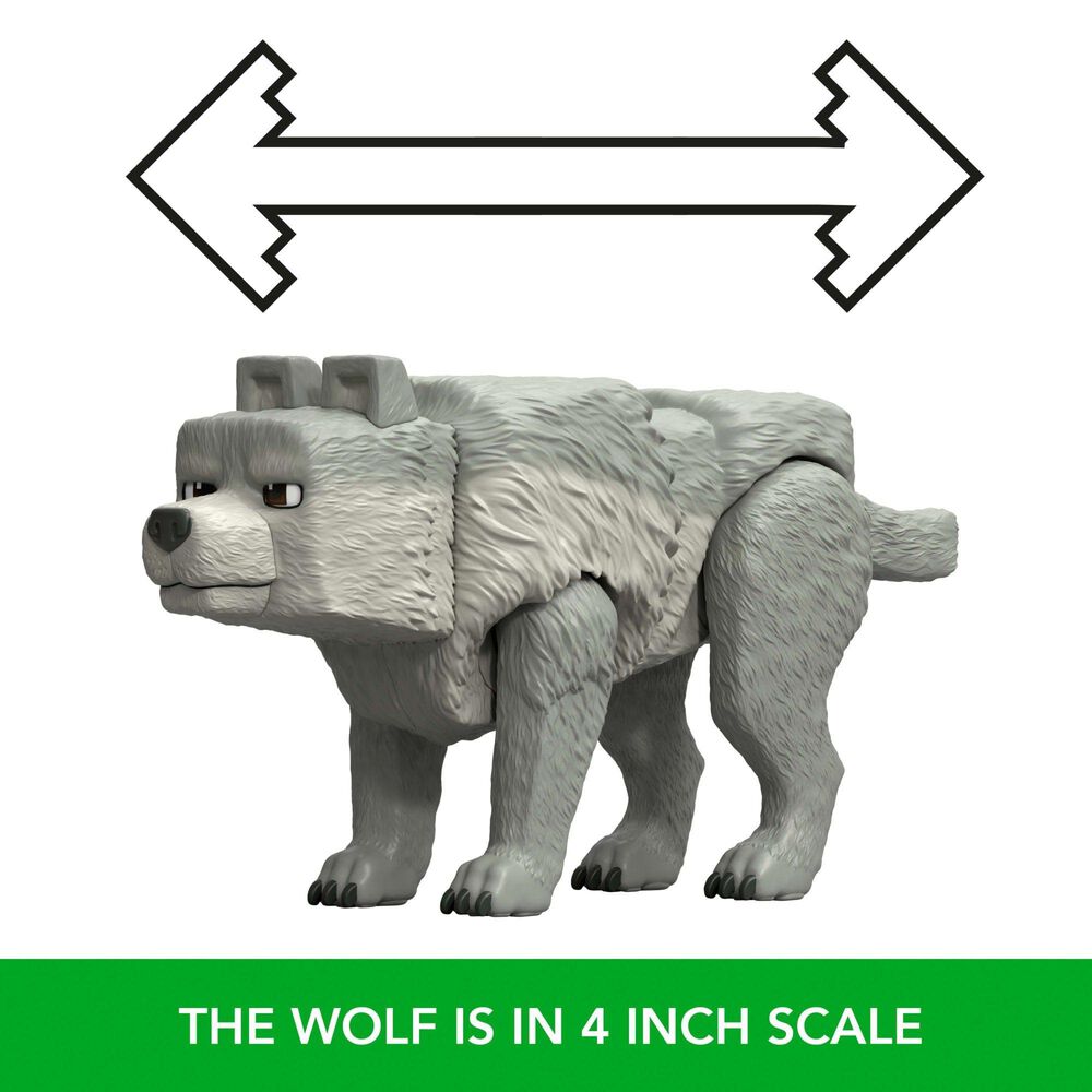 Minecraft A Minecraft Movie - 3.25&quot; Dennis The Wolf Action Figure in Multicolor, , large