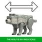 Minecraft A Minecraft Movie - 3.25" Dennis The Wolf Action Figure in Multicolor, , large