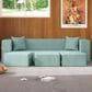 Jaxx Zipline 3-Piece Stationary Convertible Sleeper Sofa in Caribbean Velvet, , large
