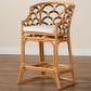 Baxton Studio Veneto Bar Stool in Light Honey and Dark Brown, , large