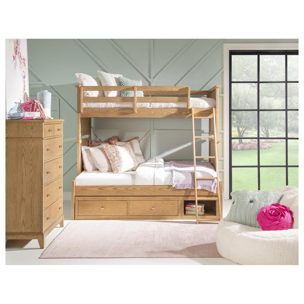St Claire Home Today's Traditions Twin over Full Bunk Bed in Natural Hickory, , large