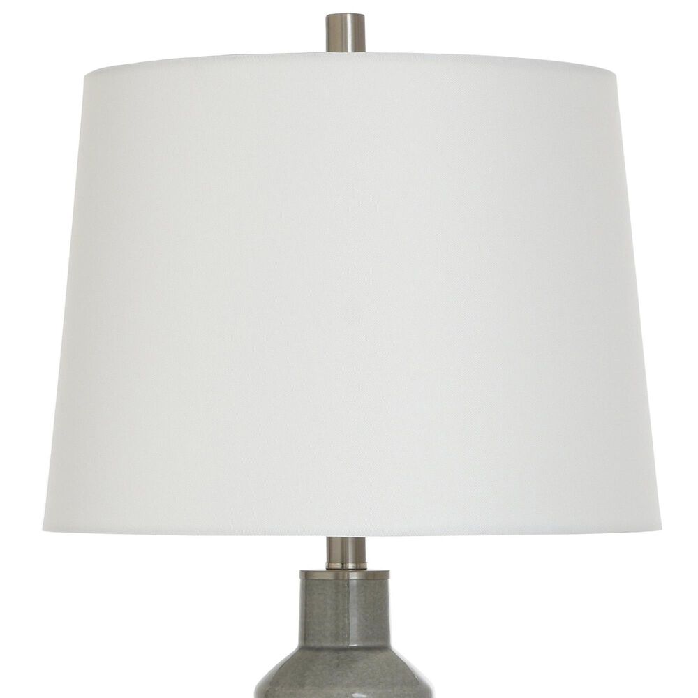 Flair Industries 30&quot; Ceramic Table Lamp with USB Ports in Gray Washed, , large
