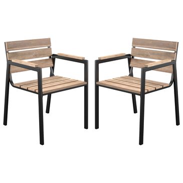 Southern Enterprises Standlake Patio Chair in Natural/Black (Set of 2), , large