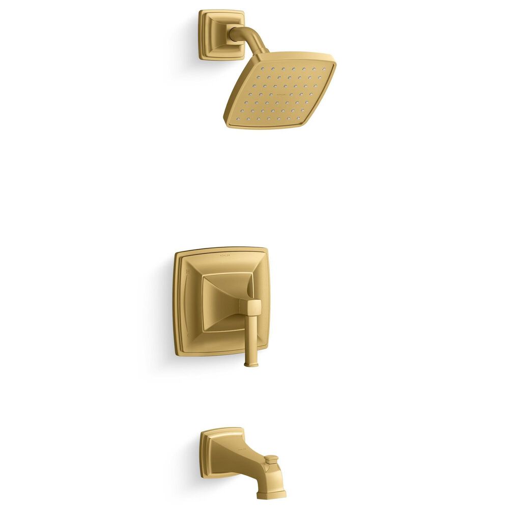 Kohler Riff Rite-Temp Bath and Shower Trim Kit in Vibrant Brushed Moderne Brass, , large