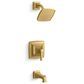 Kohler Riff Rite-Temp Bath and Shower Trim Kit in Vibrant Brushed Moderne Brass, , large