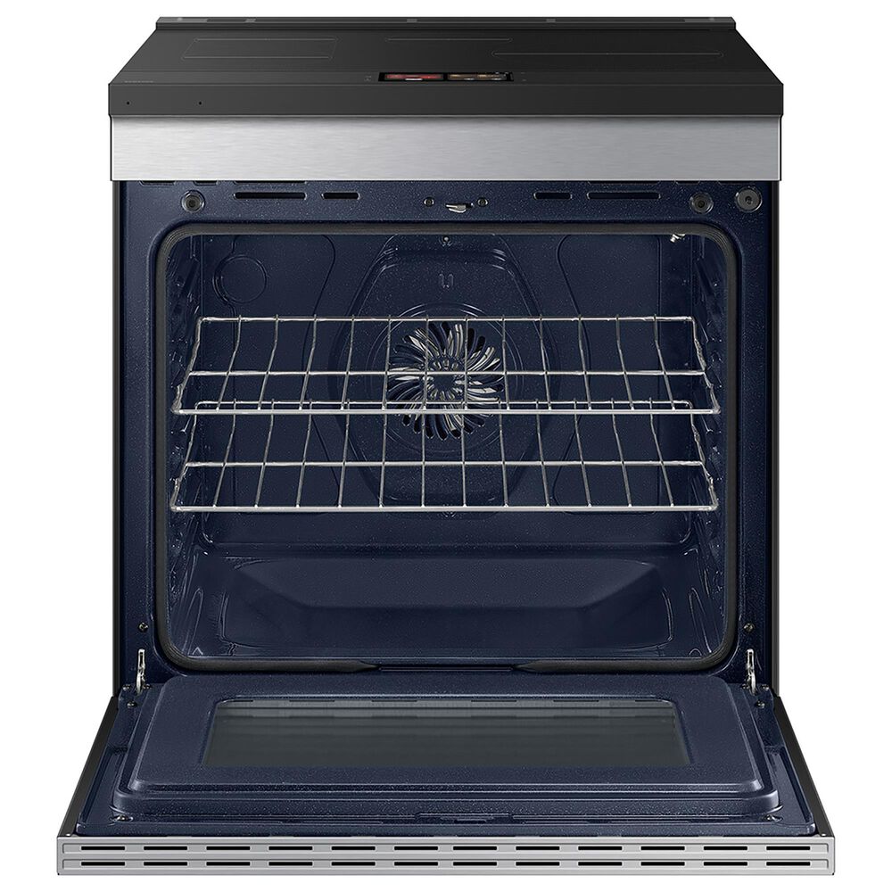 Samsung Bespoke Bespoke 6.3 Cu. Ft. Smart Slide-In Induction Range with AI Hub in Stainless Steel, , large