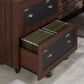 Furniture of America Phillips 2-Drawer File Cabinet in Vintage Walnut, , large