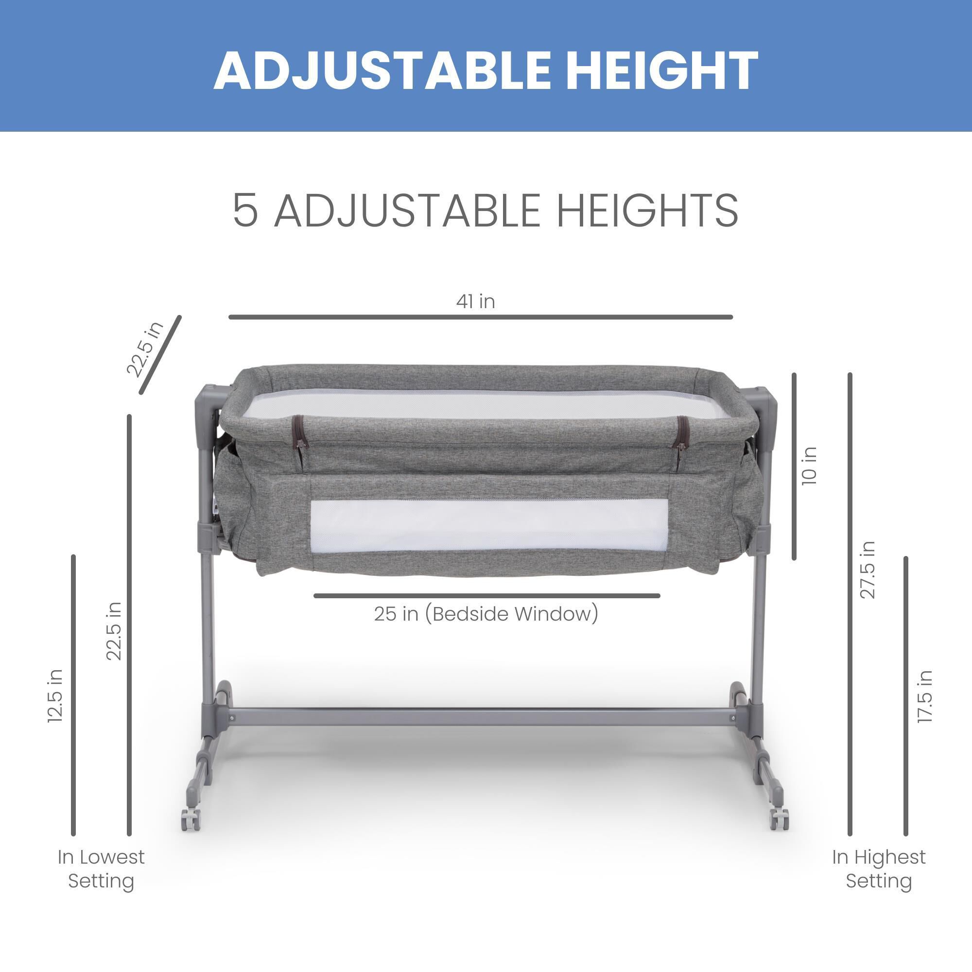 Adjustable height bassinet discount