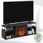 HOMLUX 64" TV Stand with No Heat Electric Fireplace in Americano and Stainless Steel, , large