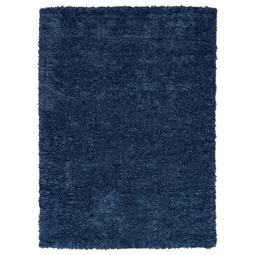 Nourison Lush Shag 5"3" x 7"3" Denim Area Rug, , large