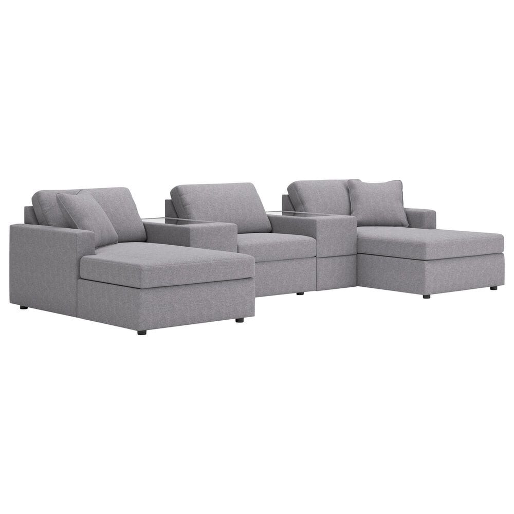 Ashley Modmax 5-Piece Sectional with Storage Consoles in Granite, , large