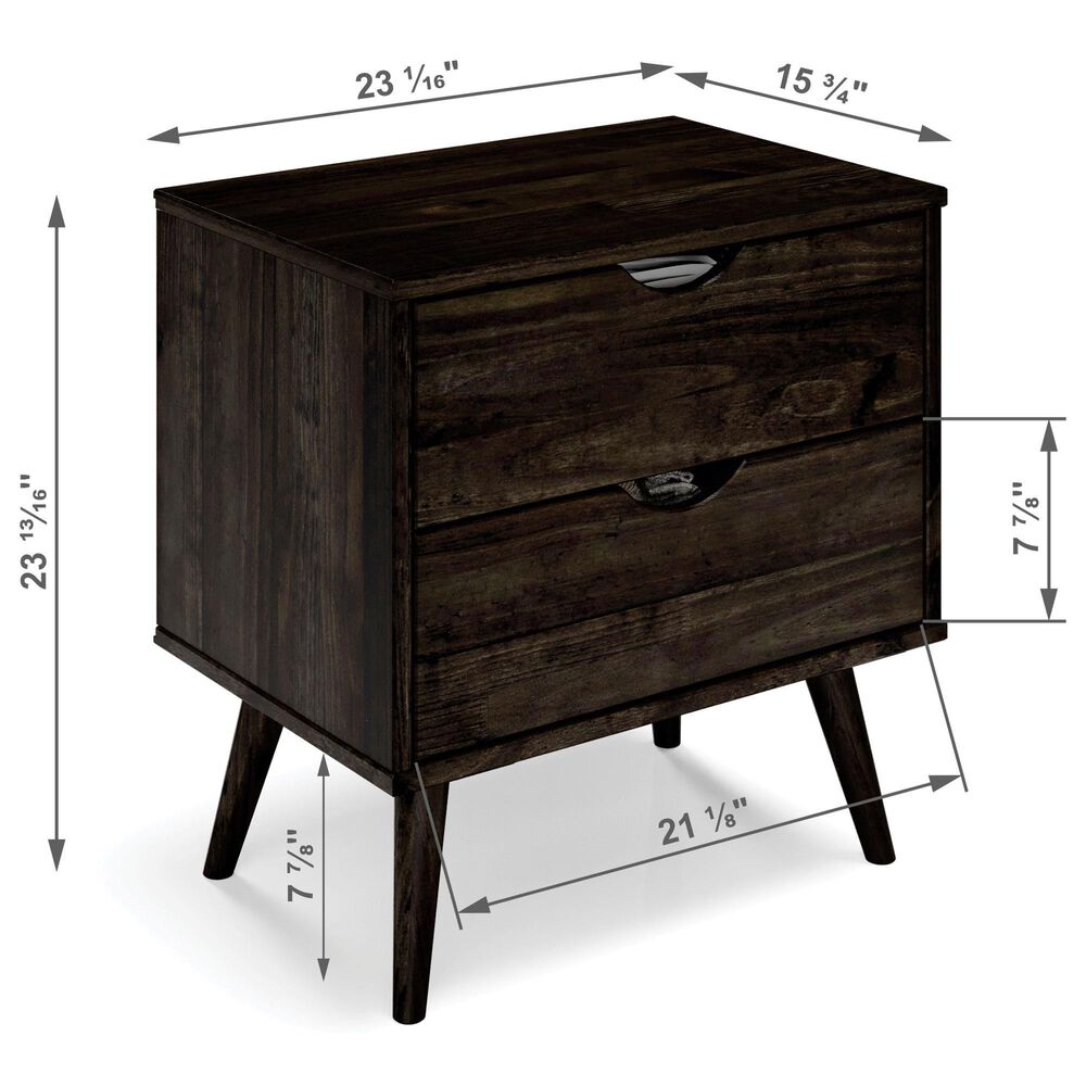 Forest Grove Sleepless 2 Drawer Nightstand in Urban Walnut, , large