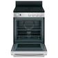 GE Appliances 24" Smooth Top Electric Range with Steam Clean in Stainless Steel, , large
