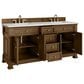 James Martin Vanities Brookfield 72" Double Bathroom Vanity in Honey Oak with 3cm Ethereal Noctis Quartz Top and Rectangular Sinks, , large