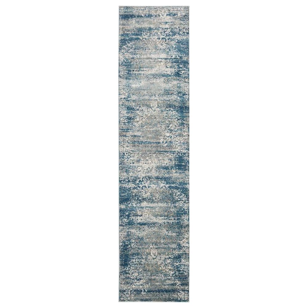 Safavieh Aria ARA156B 2" x 6" Blue and Creme Runner, , large