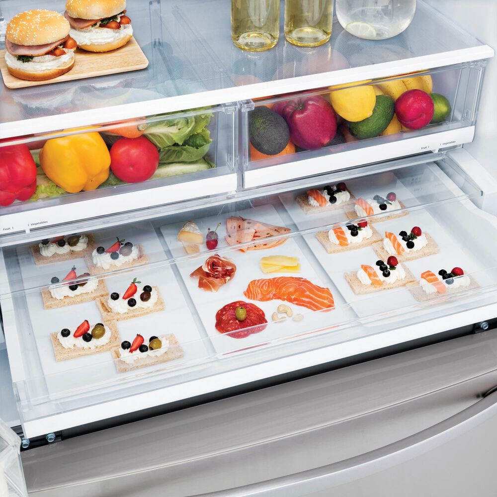 LG 26 Cu. Ft. 3-Door French Door Refrigerator with SmartThinQ in Stainless Steel with Dual Icemaker, , large