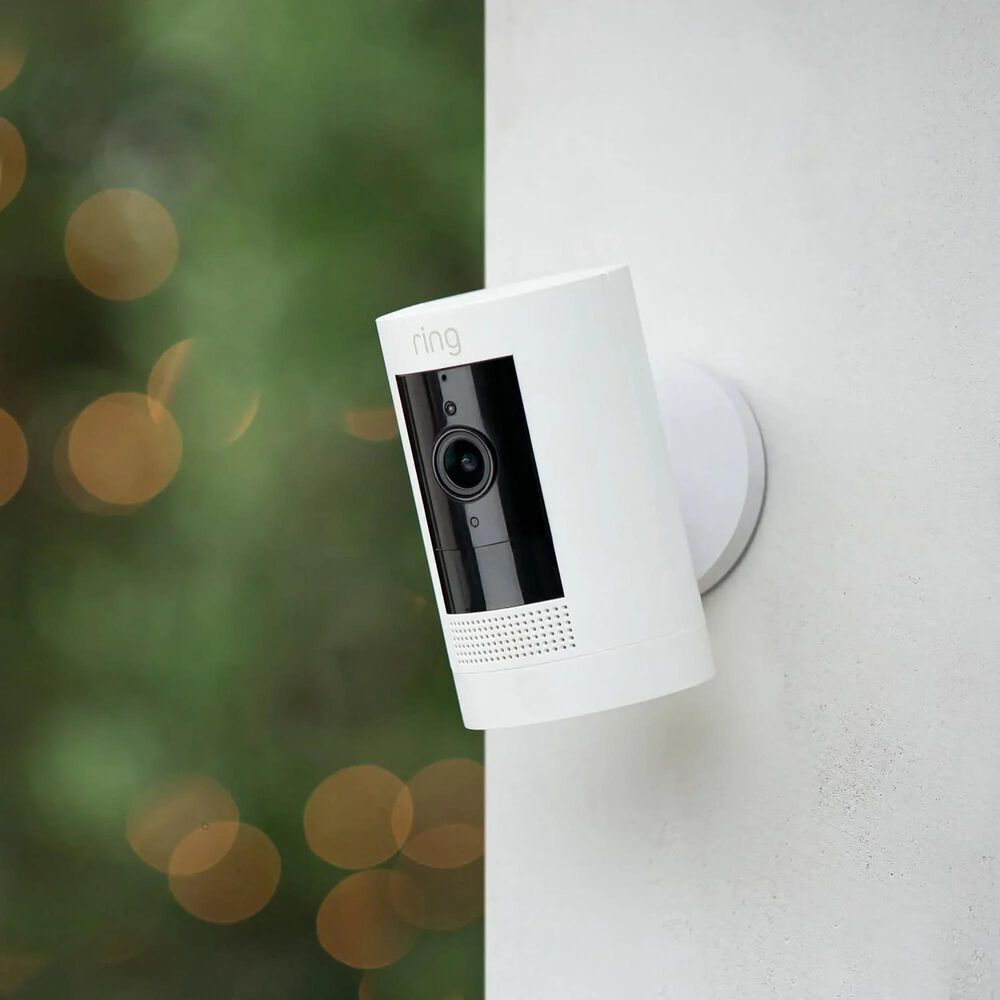 Ring Outdoor Cam &#40;Stick Up Cam&#41; Battery in White, , large