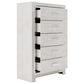 Ashley Altyra 5 Piece Twin Panel Bedroom Set in White with LED Headboard, , large