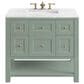 James Martin Vanities Breckenridge 36" Single Bathroom Vanity in Smokey Celadon with 3 cm Arctic Fall Solid Surface Top and Rectangular Sink, , large