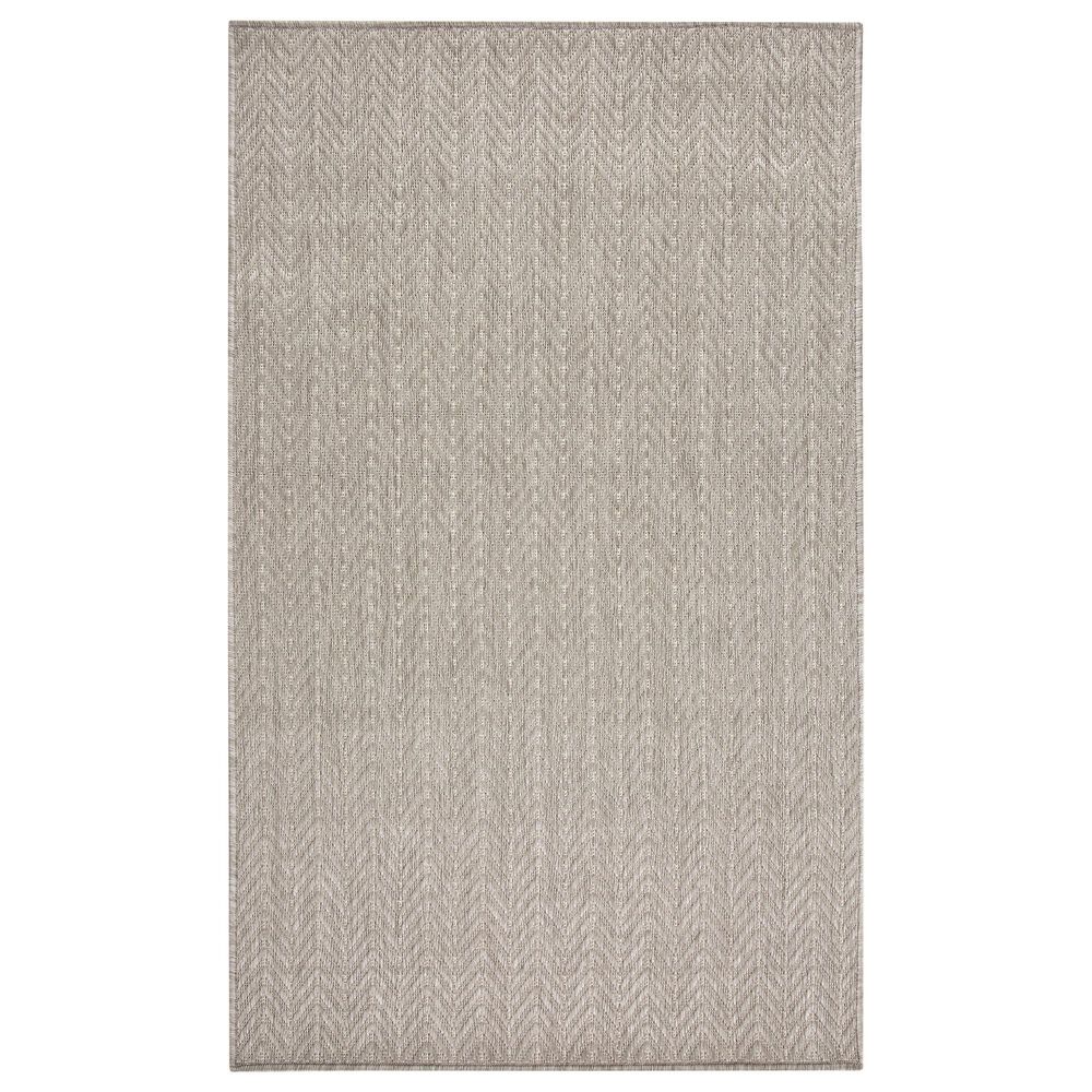 Nourison Horizon HOZ02 Grey 3" x 5" Indoor/Outdoor Area Rug, , large