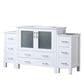 Lexora Home Volez 60" Single Bathroom Vanity in White with White Ceramic Top and Rectangular Sink, , large