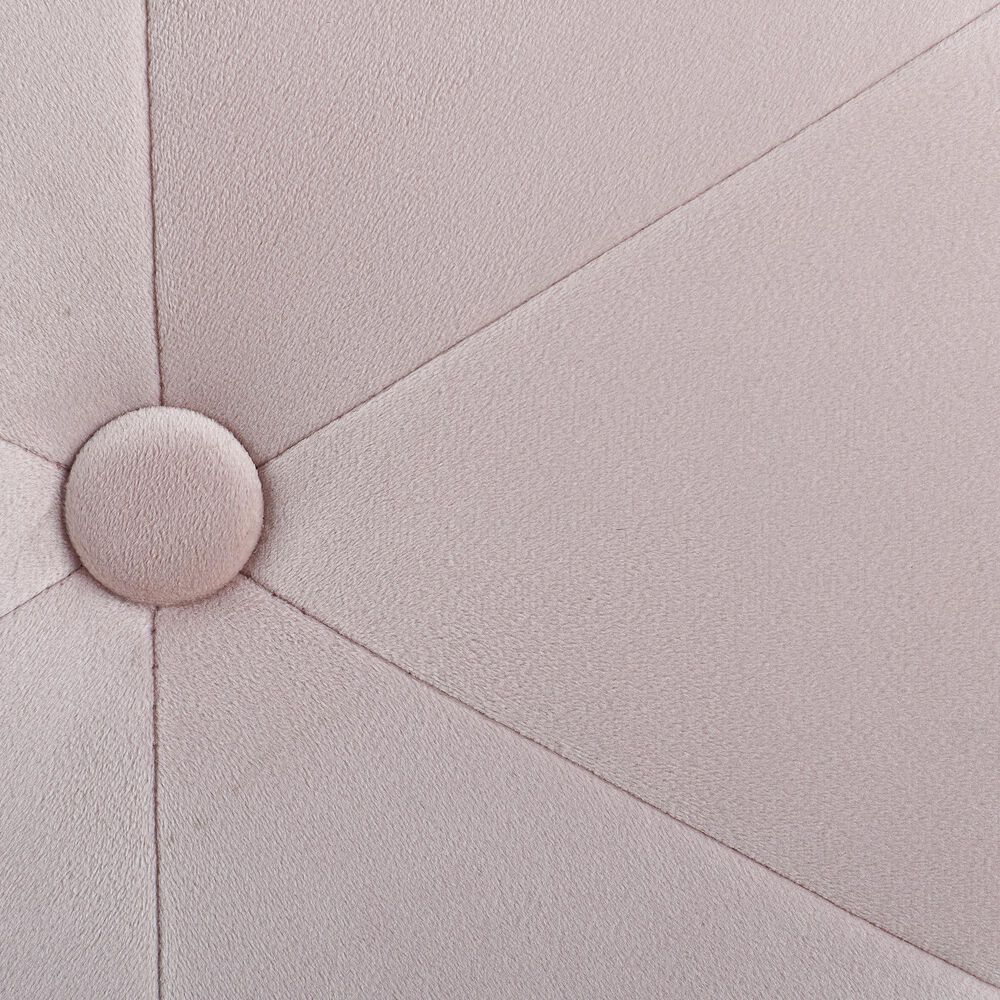 Linon Home Decor Seraphina Vanity Stool with Pink Cushion in Gold, , large