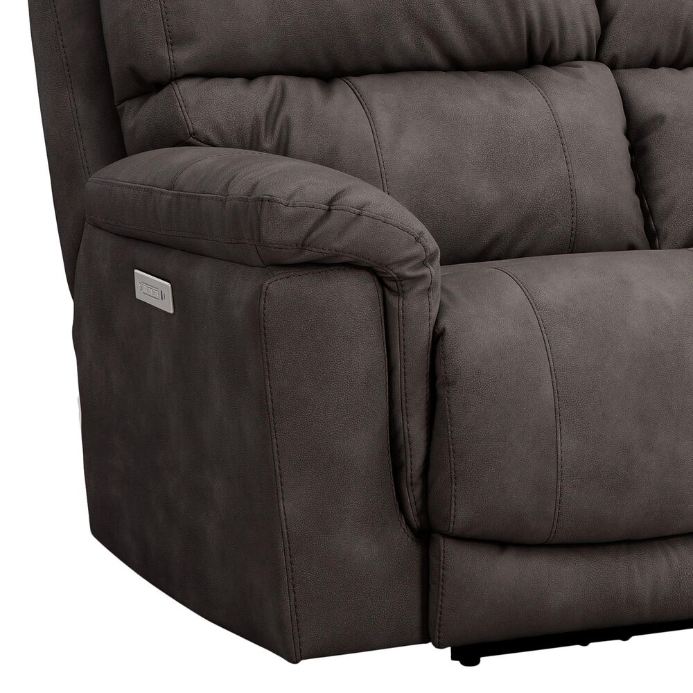 HomeStretch Cosmo Triple Power Reclining Sofa in Omnipotent Pewter, , large