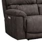 HomeStretch Cosmo Triple Power Reclining Sofa in Omnipotent Pewter, , large