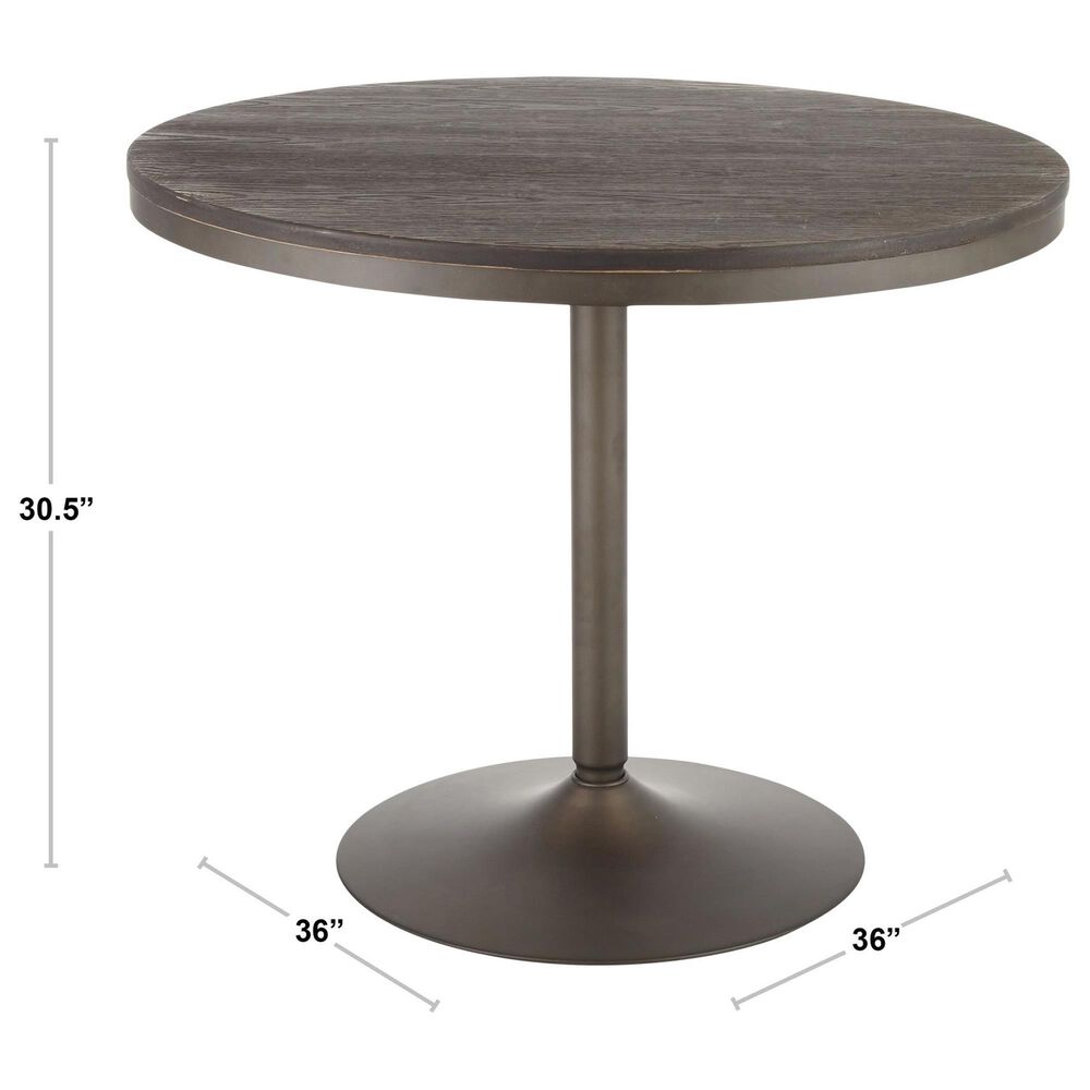 Lumisource Dakota Dining Table in Espresso - Table Only, , large