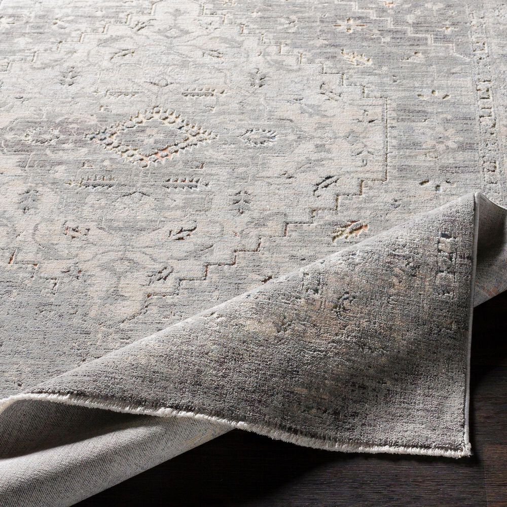 Surya Presidential PDT-2311 7&#39;9&quot; x 10&#39;3&quot; Charcoal, Ivory, Blue and Orange Area Rug, , large