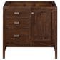 James Martin Vanities Addison 36" Single Bathroom Vanity in Mid-Century Acacia with Single Hole 3 cm White Zeus Quartz Top and Rectangular Sink, , large