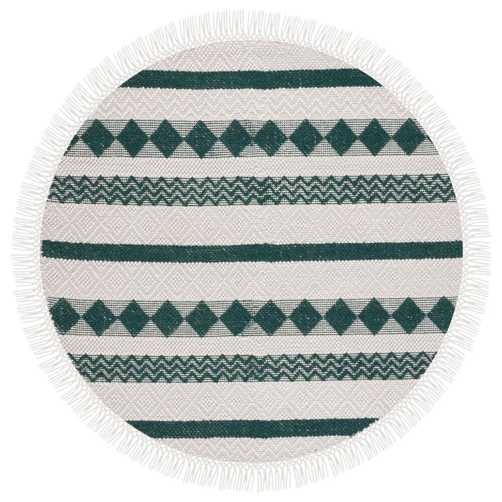 Safavieh Natura 6" Round Ivory and Green Area Rug, , large