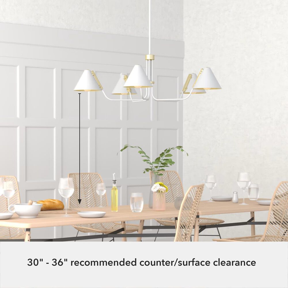 Hunter Grove Isle 5-Light Chandelier in Matte White, , large