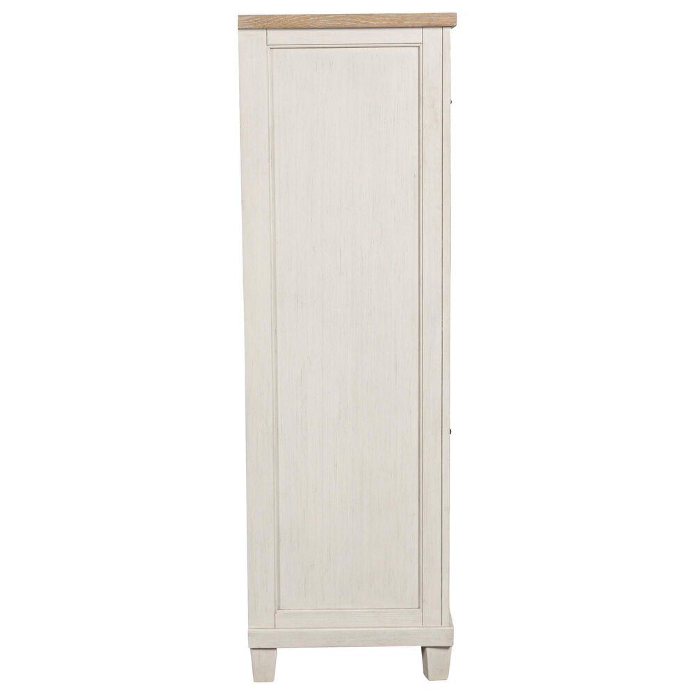 Ashley Shaybrock 5-Drawer Chest in Antiqued White and Brown, , large