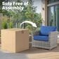 HOMLUX 12-Piece Patio Conversation Set in Navy Blue, , large