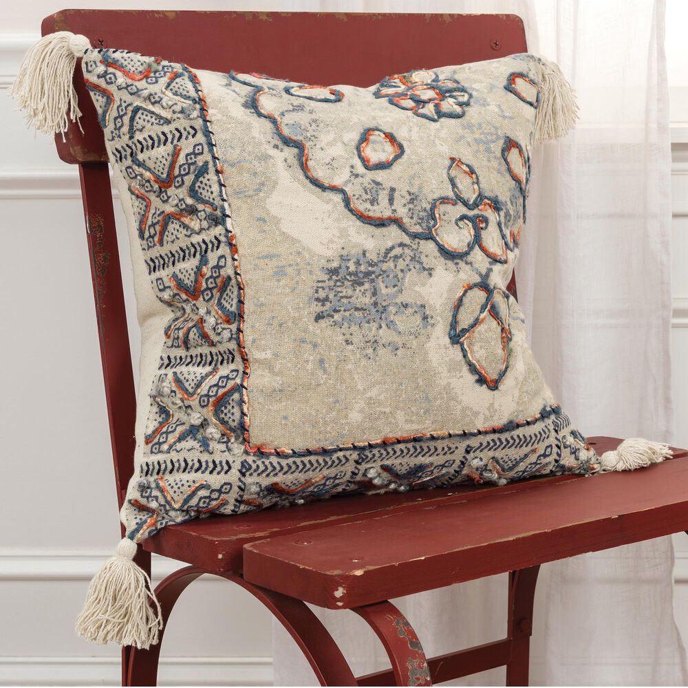 Rizzy Home Abstract 20" Pillow Cover in Natural, , large