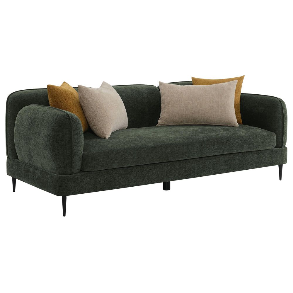 Coaster Jade Stationary Sofa in Green, , large