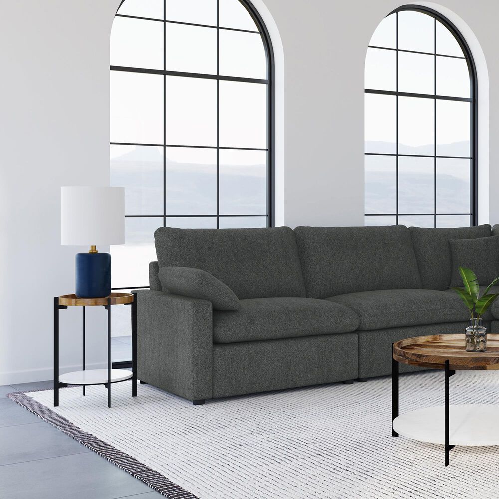 Coaster Collins Modular Armless Chair in Dark Grey, , large