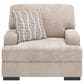 Ashley High Profile Chair and a Half with Ottoman in Taupe, , large