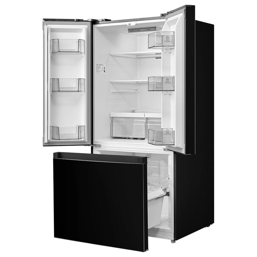 Midea 18 Cu. Ft. French Door Refrigerator in Black, , large
