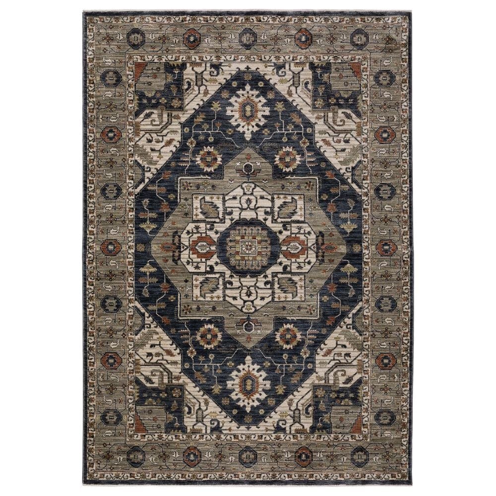 Oriental Weavers Eliana Brown and Blue 3"3" x 5" Area Rug, , large