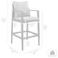 Armen Living Cayman Patio Counter Height Bar Stool in Dark Gray, , large