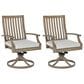 Ashley Rainier Ranch Swivel Chair in Brown (Set of 2), , large