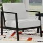 Linon Home Decor Holland Patio Armchair with Black Frame in Natural, , large