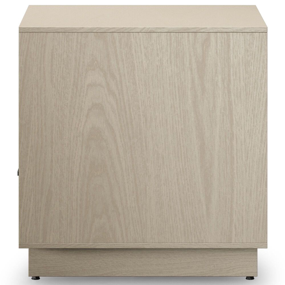 BDI Kava 20&quot; 1-Drawer Nightstand in Washed Oak with Outlets and USB Ports, , large