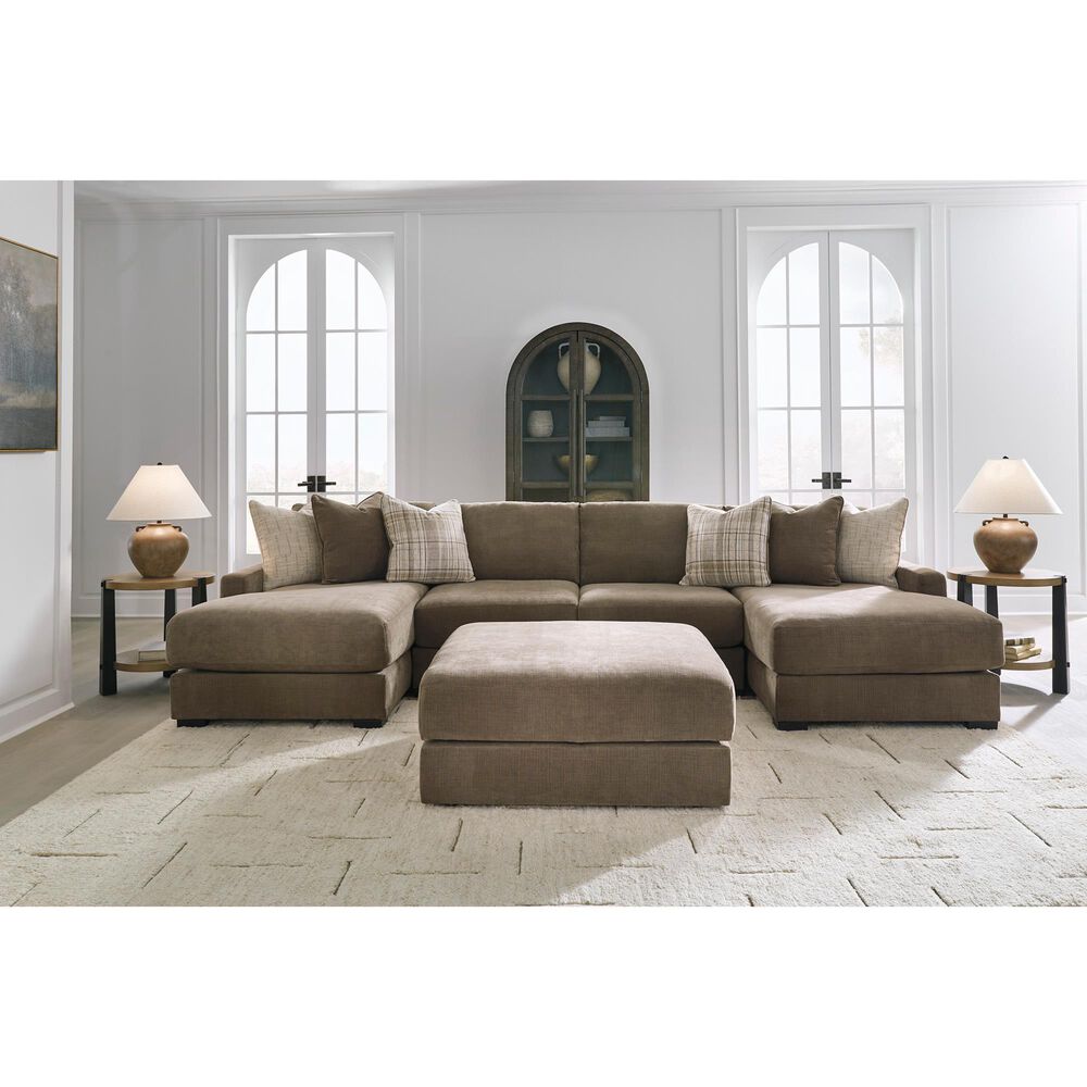 Ashley Camellia-Court Storage Ottoman in Coffee, , large