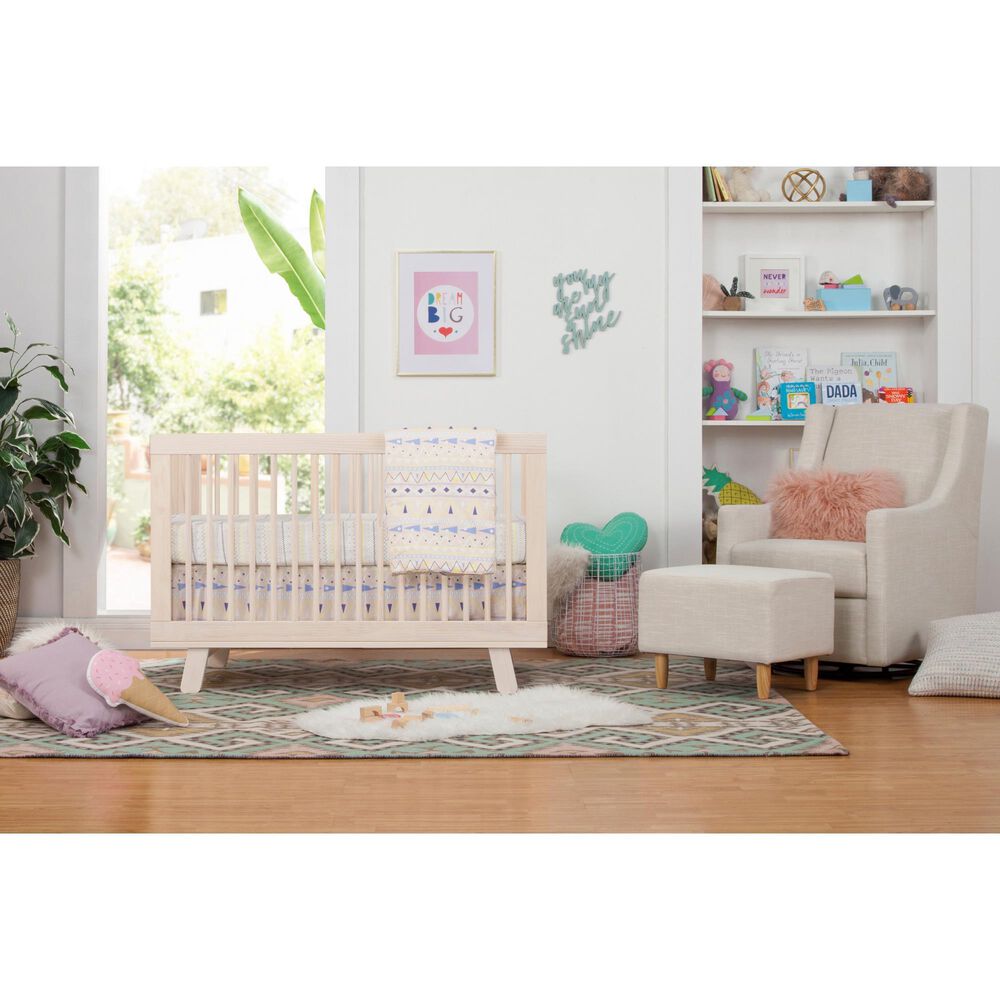 Babyletto Hudson 3-In-1 Convertible Crib and Toddler Conversion Kit in Washed Natural, , large